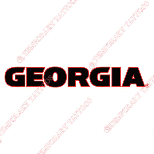 Georgia Bulldogs Customize Temporary Tattoos Stickers NO.4468